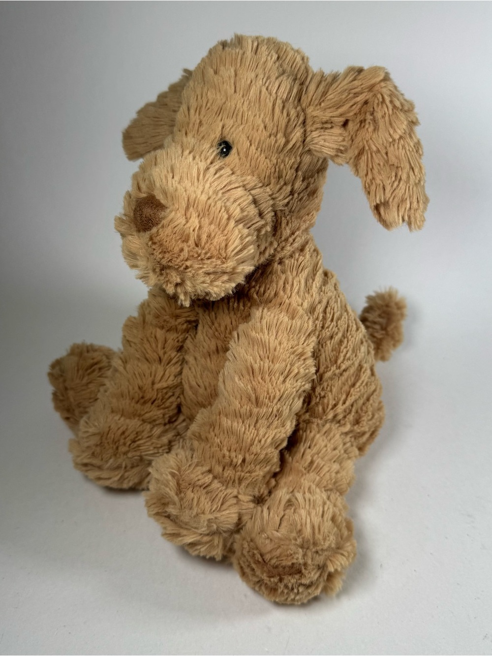Jellycat Plush Fuddlewuddle Puppy Dog Brown Tan 9" Sitting Excellent Stuffed Toy
